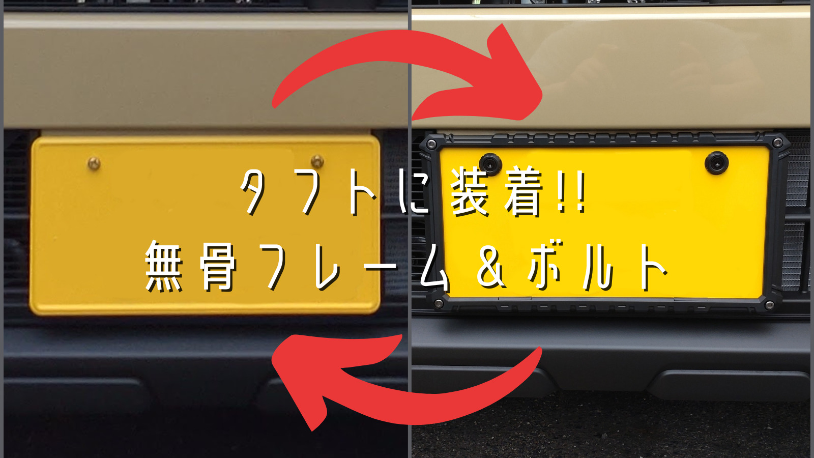 タフト】にかんたん取りつけ タフネスフレーム＆ボルトワッシャー